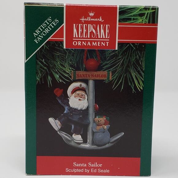 Hallmark 1991 Santa Sailor Handcrafted Keepsake Holiday Christmas Ornament - Picture 1 of 4